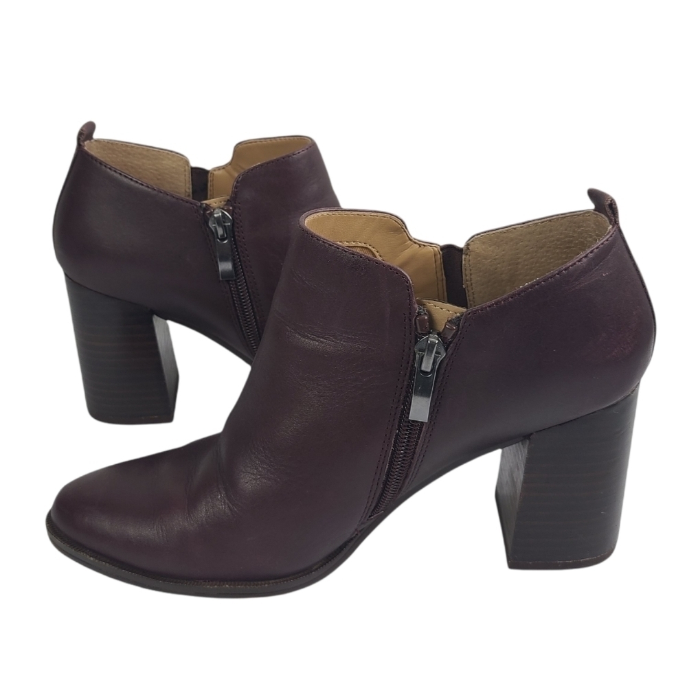 Franco Sarto Dante Leather Chunky Heeled Bootie